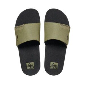 Reef Olive/Gum Fanning Slide Sandal Built-in Bottle Opener Mens Size 9